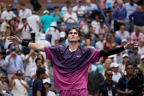US Open tennis 2024: Jack Draper, of Great Britain, reacts after defeating Alex de Minaur, of Australia